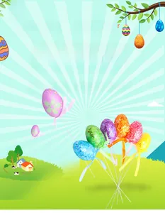 Glittering Easter egg floral picks in assorted colors with ribbons and long sticks