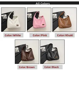 Collection of five high-quality matte PU leather tote bags in various minimal colors