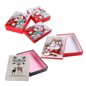Christmas gift box set with Santa and Snowman prints in a premium cardboard design