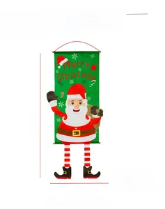 Detailed size specifications for Santa Claus Christmas hanging banner showing 110x40cm dimensions