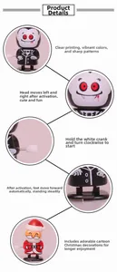 Detail of wind-up walking mechanism and printing craft for vampire and Santa Claus toys