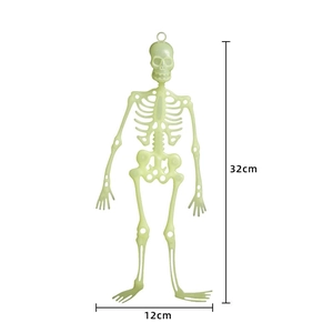 Fluorescent Halloween skeleton 32cm hanging decoration for spooky party props and events