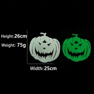 Luminous Halloween pumpkin decoration measuring 26x25cm with glowing effect in the dark