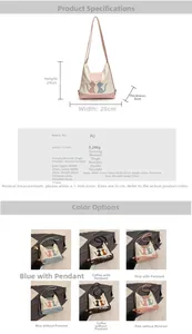 Tableau des tailles et spécifications de couleurs pour le grand sac fourre-tout en PU