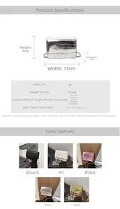 Size chart showing 13x9x5cm dimensions for the mini crocodile texture crossbody chain bag