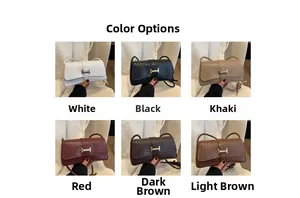 Opciones de color para bolsos de hombro vintage con hebilla H y textura de piel animal