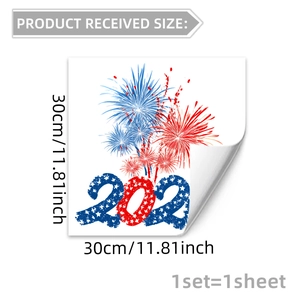 Creative festive firework window stickers for 2026 New Year home glass decoration