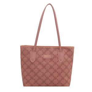 Pink cherry blossom tote bag with large capacity and shoulder straps for daily commute