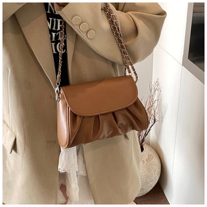 Dames PU leer crossbody tas chique ketting schoudertas zachte cloud tas dagelijkse mode