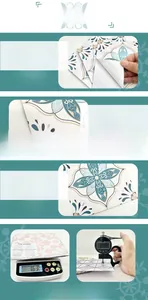 Detail of 0.35mm thick marble mosaic tile sticker with waterproof textured surface