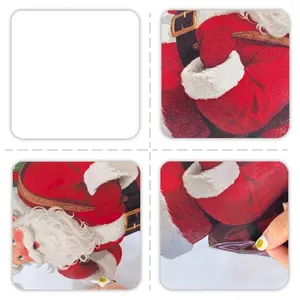 Waterproof double-sided Santa Claus window sticker with high-quality printing detail