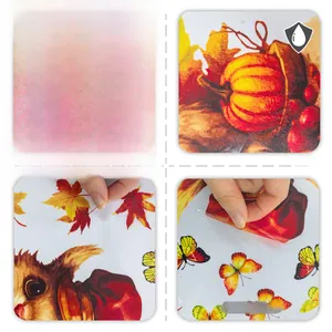 Waterproof double-sided window stickers with autumn pumpkins, maple leaves, and berries