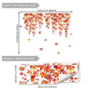 Vinilos decorativos de hojas de otoño para pared con diseño de acuarela para salón u hogar