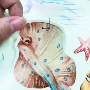 Close-up of luminous octopus wall sticker showing glow-in-the-dark texture and detail