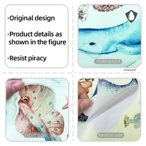 Waterproof luminous ocean animal wall stickers showing whale and sea turtle patterns