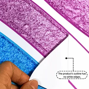 Macro detail showing no white edges on creative rainbow star wall stickers