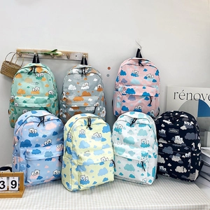 Sacs à dos multicolores 2025 en toile motif ours polaire pour femmes avec grande capacité