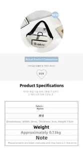 Detailed size specifications and material view of the minimalist nylon crossbody bag