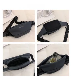 Détails du sac banane de sport montrant le tissu imperméable, le mesh et l'espace intérieur