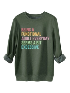 Detail of dark green sweatshirt showing soft grey fleece lining and ribbed cuffs