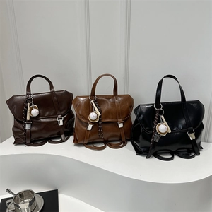 Grandi zaini tote multifunzionali retrò in tre colori di pelle dallo stile vintage