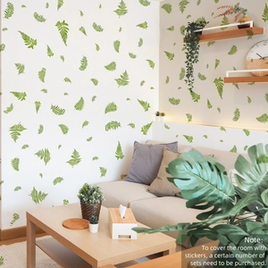 Stickers muraux feuilles de fougère peintes à la main pour chambre d'enfant