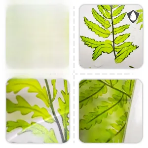 Autocollant mural fougère imperméable avec finition mate et impression détaillée des veines