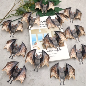 Detail of 3D Halloween bat wall stickers with realistic blood splatters and wing texture