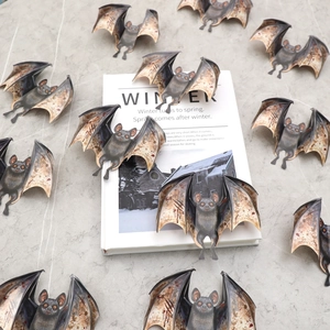 3D Halloween bat wall stickers with realistic blood splatter effects for spooky home decor