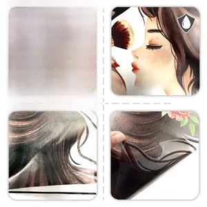 Détails de la texture imperméable et du support adhésif détachable du sticker mural