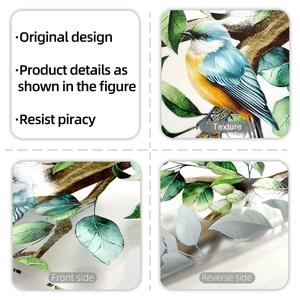 Detailed macro view showing the matte texture and self-adhesive reverse side of wall stickers