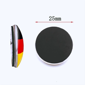 Aimant de réfrigérateur en verre de 25 mm avec drapeau allemand pour la Coupe d'Europe
