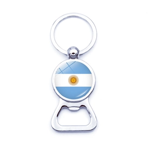 2024 Copa America National Flag Metal Keychain Bottle Opener Argentina Brazil Mexico USA Zinc Alloy Glass Keyring Sports Souvenir Gift
