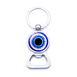 Porte-clés Décapsuleur Amulete Mauvais Œil Pendentif en Métal Alliage de Zinc Ouvre-bière pour Voyage Cadeau Quotidien