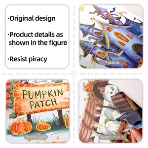 Details zur hochwertigen Textur und zum doppelseitigen Design der Halloween-Fensteraufkleber