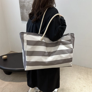 Japanische Retro-Canvas-Tragetasche mit dicken Seilgriffen und großem Fassungsvermögen