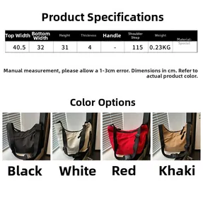Detailed size chart and multi-color display of large capacity minimalist tote bag