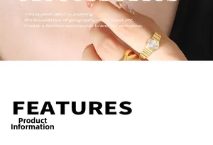 Detail of gold-plated textured ring with oval zircon and a simple crisscross ring