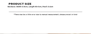 Guide des tailles montrant la largeur de 0,18cm et la longueur de 40+5cm du collier