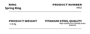 Specifications of Spring Ring A412 made of high-quality eco-friendly brass weighing 4.0g
