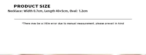 Guide des tailles du collier bohème montrant une longueur de 40+5cm et 0,7cm de large