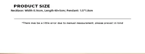 Guide des tailles montrant le pendentif zodiaque 1,5x1,8cm et collier longueur 40+5cm
