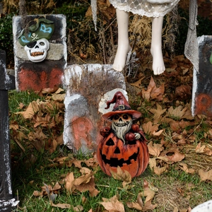 Picchetto Da Giardino Zucca Mago Halloween PVC Impermeabile Decorazione Esterna Segnale Da Cortile Inserto Decorativo