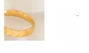 Macro shot of gold plated titanium ring featuring detailed fish scale texture