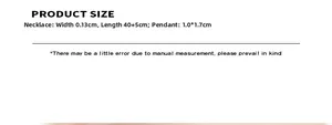 Guide des tailles montrant la chaîne de 0,13cm et le pendentif lapin 1,0x1,7cm