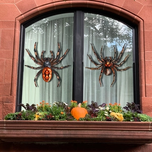 Halloween Vensterstickers Statische Hechting PVC Dubbelzijdig Zichtbaar Spin Vleermuis Pompoen Vlinder Bloem Decoratie Voor Huis Feest