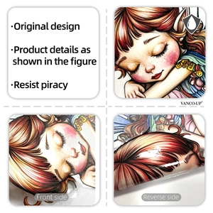 Detail showing waterproof fairy window cling with double-sided colorful design