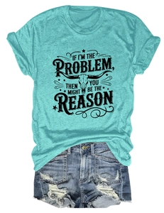 Detail of mint green T-shirt with bull skull graphic and denim shorts flat lay outfit