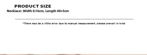 Détails de taille du collier étoile ajouré indiquant la longueur 40+5cm et la largeur 0,16cm