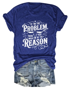 Detail of blue purple T-shirt with bull skull print and ripped denim shorts set